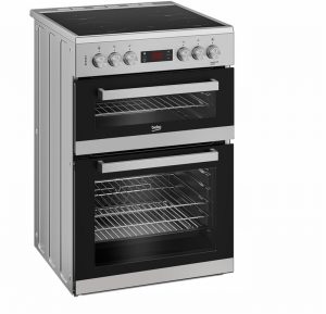 Beko EDC634S 60cm Double Oven Electric Cooker with Ceramic Hob