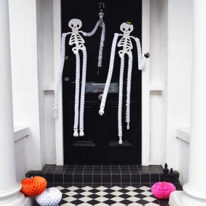 Halloween Skeleton Paper Honeycomb Hanging Decorations – 2 Pack