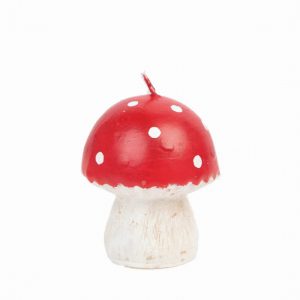 Small Red Toadstool Candle