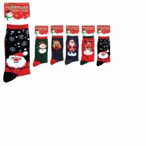 Otterdene Novelty Christmas Socks x1 Pair Mens (Assorted)