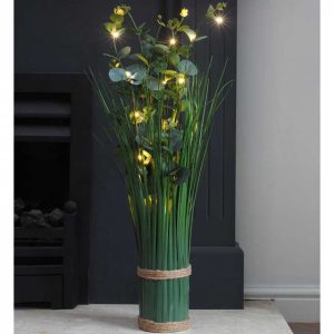 Faux Bouquet – In-Lit Eucalyptus – Verde