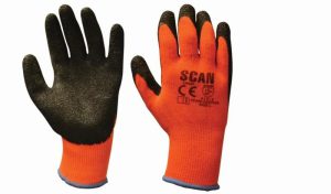Scan Orange/Black Knitshell Thermal Gloves (3 Pairs)