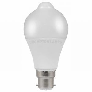 LED GLS Thermal Plastic PIR Dusk till Dawn 10W 3000K BC-B2