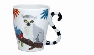 Ceramic Tail Handled Mug Lemur MUGT01