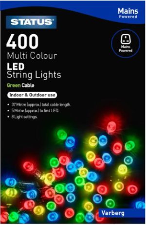 VARBERGER STRING LIGHTS 400 LED MULTI COLOUR