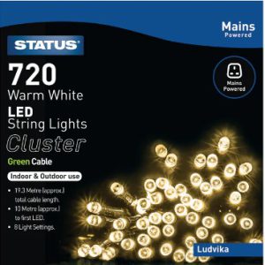 STATUS 720 WHITE LED STRING LIGHT CLUSTER