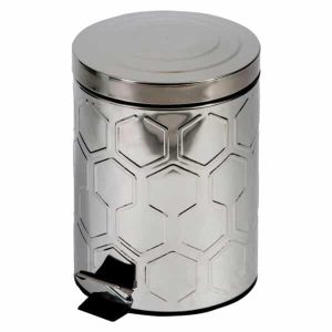 Pedal Bin Hex Mirror Finish Stainless Steel
