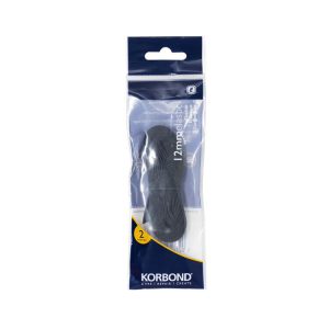 Korbond Black Elastic 12mm x 2m