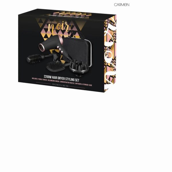 carmen noir hair dryer styling set c80021