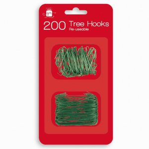 PACK 200 GREEN TREE HOOKS