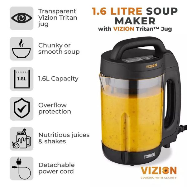 tower vizion soup maker 1.6l