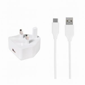 USB Charger kit 2.4A for Apple iPhone and iPad, white, 1.2m