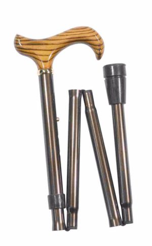 Folding Cane Derby Brown