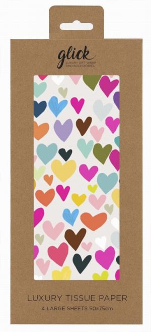 Glick Tissue Paper Besotted Hearts