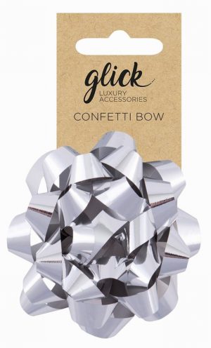 Glick Confetti Bow Silver