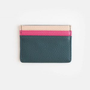 Caroline Gardner Card Holder Pink and Green