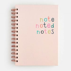 Caroline Gardner Spiral Notebook Pink