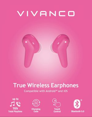 Vivanco Fresh Pair Pink True Wireless Bluetooth Earphones