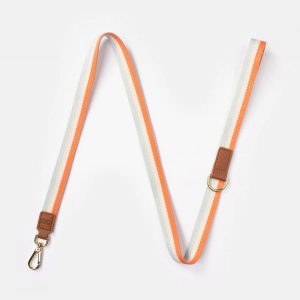 Dog Lead Orange Multi Stripe