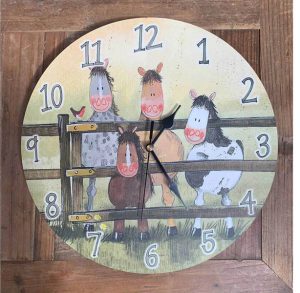 ALEX CLARK WALL CLOCK – PONIES