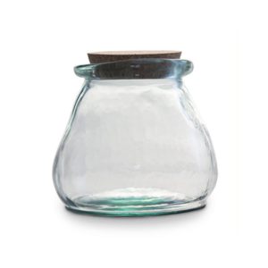 Natural Life Recycled Glass Storage Jar with Cork Lid 1.5L