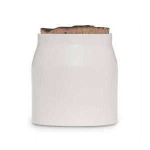 Small Ceramic Storage Jar with Cork Lid – White – Tower