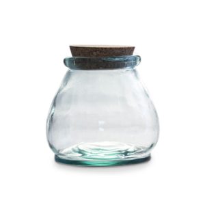 Natural Life Recycled Glass Storage Jar with Cork Lid 800ml