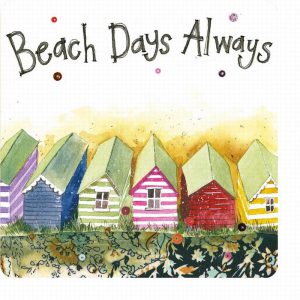 Alex Clark Beach Huts Coaster