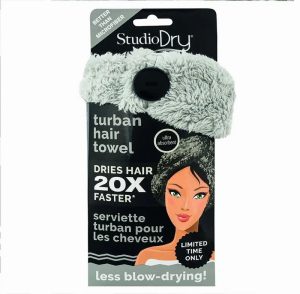 Hair Turban Towel Grey