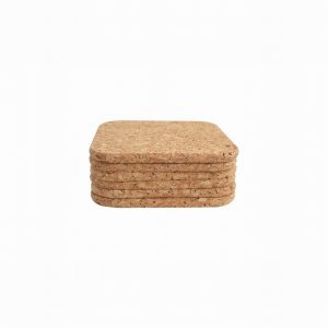 Set Of 6 Square Cork Coasters