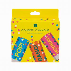 Mini Rainbow Confetti Cannons – 3 Pack