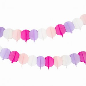 Pink & Purple Paper Balloon Garland, 3m – 3 Pack