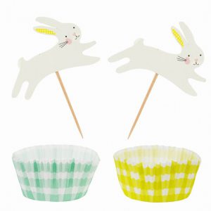 Cupcake Cases & Bunny Toppers – 24 Set