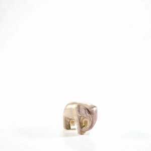 Brushed Silver Elephant Small 5 cm- Tilnar Art