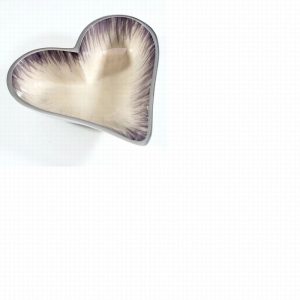 Brushed Silver Heart Dish Small- Tilnar Art