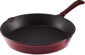 Tower Frying Pan Cast Iron Red 26cm