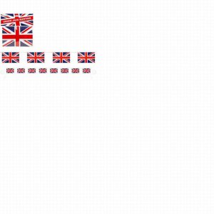 Union Jack Rayon 20ft Bunting 12 Flags (12″x8″)