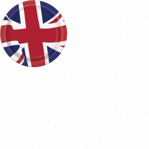 Union Jack 9″ Plates x8