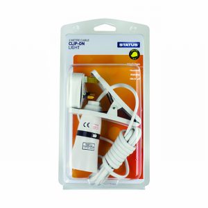 Status Clip on Light 2Mtr Cable White with Plug – 1 pk