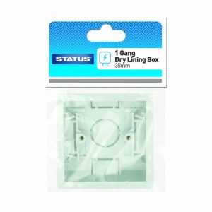 Status Dry Lining Box 1 gang 35 mm White
