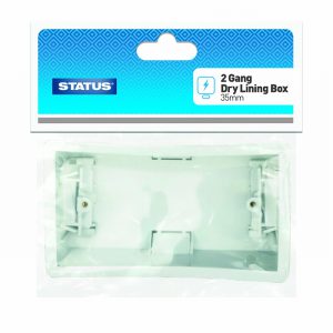 Status 2 gang 35 mm Dry Lining Box White