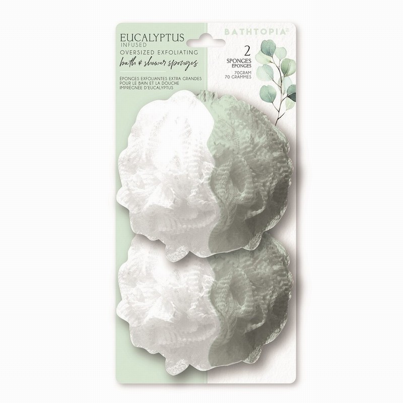 Bathtopia Eucalyptus Infused Oversized Shower Poufs