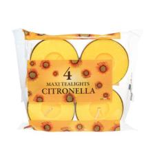 Prices Citronella Maxi Tealights (Pack of 4)