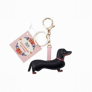 Dachshund Dog Pu Keyring Accessory Bag Charm
