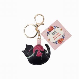Cat Kitten Pu Keyring Accessory Bag Charm