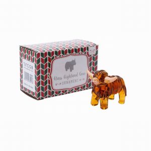 Glass Highland Cow Figurine