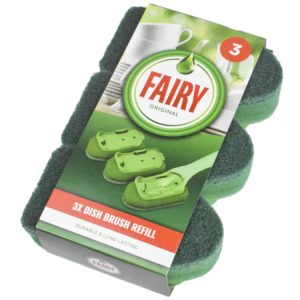 Fairy Soap Dish Brush Refil 3pk