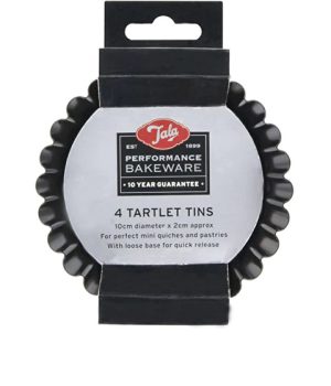TALA PERFORMANCE 4 TART TINS 10CM DIA X 2CM