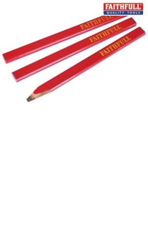 Carpenter’s Pencils – Red / Medium (Pack 3)