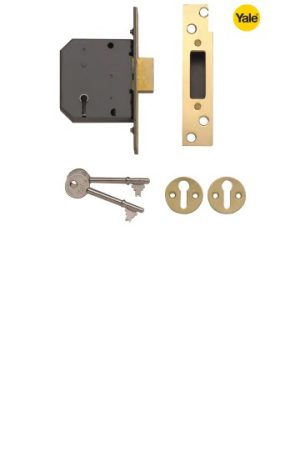 PM552 5 Lever Mortice Deadlock 67mm 2.5in Polished Brass